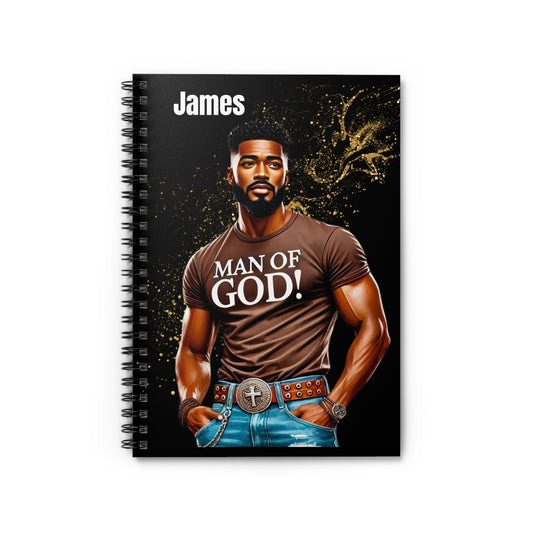 Man of God Journal – Personalized Spiral Notebook for Men of Faith