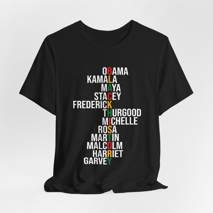 Black History Leaders Names T-Shirt