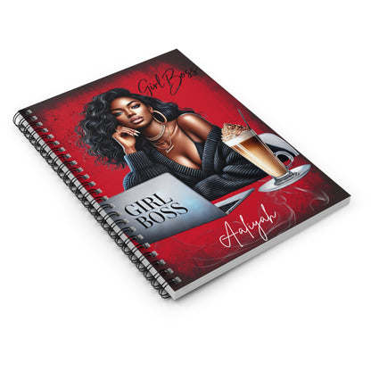 Girl Boss Journal – Black Woman Spiral Notebook