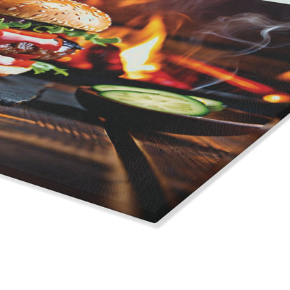 Personalized Grilling Glass Cutting Board | Custom Gift for Dad, Grandpa & Grill Masters