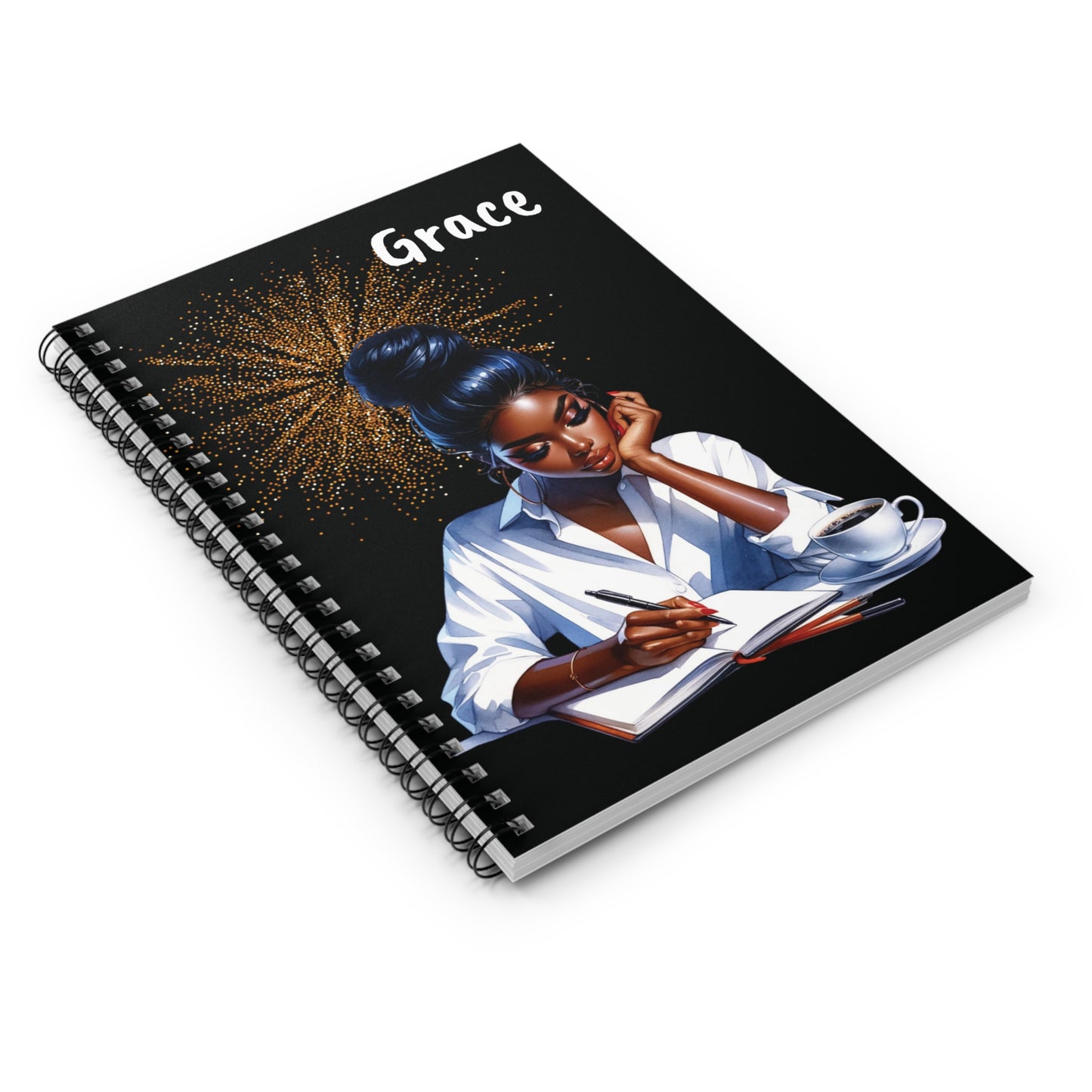 She is Becoming - Black Woman Spiral Notebook