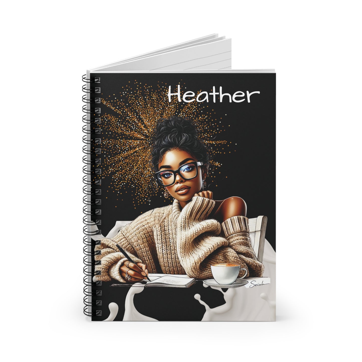 Personalized Black Girl Journal – Custom Spiral Notebook for Black Women