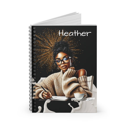 Personalized Black Girl Journal – Custom Spiral Notebook for Black Women