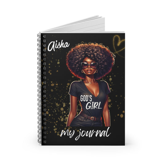 God’s Girl Journal – Personalized Spiral Notebook for Women of Faith