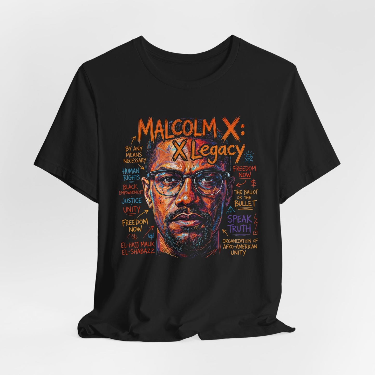 Malcolm X Legacy T-Shirt | Knowing Your History | Black Empowerment Tee