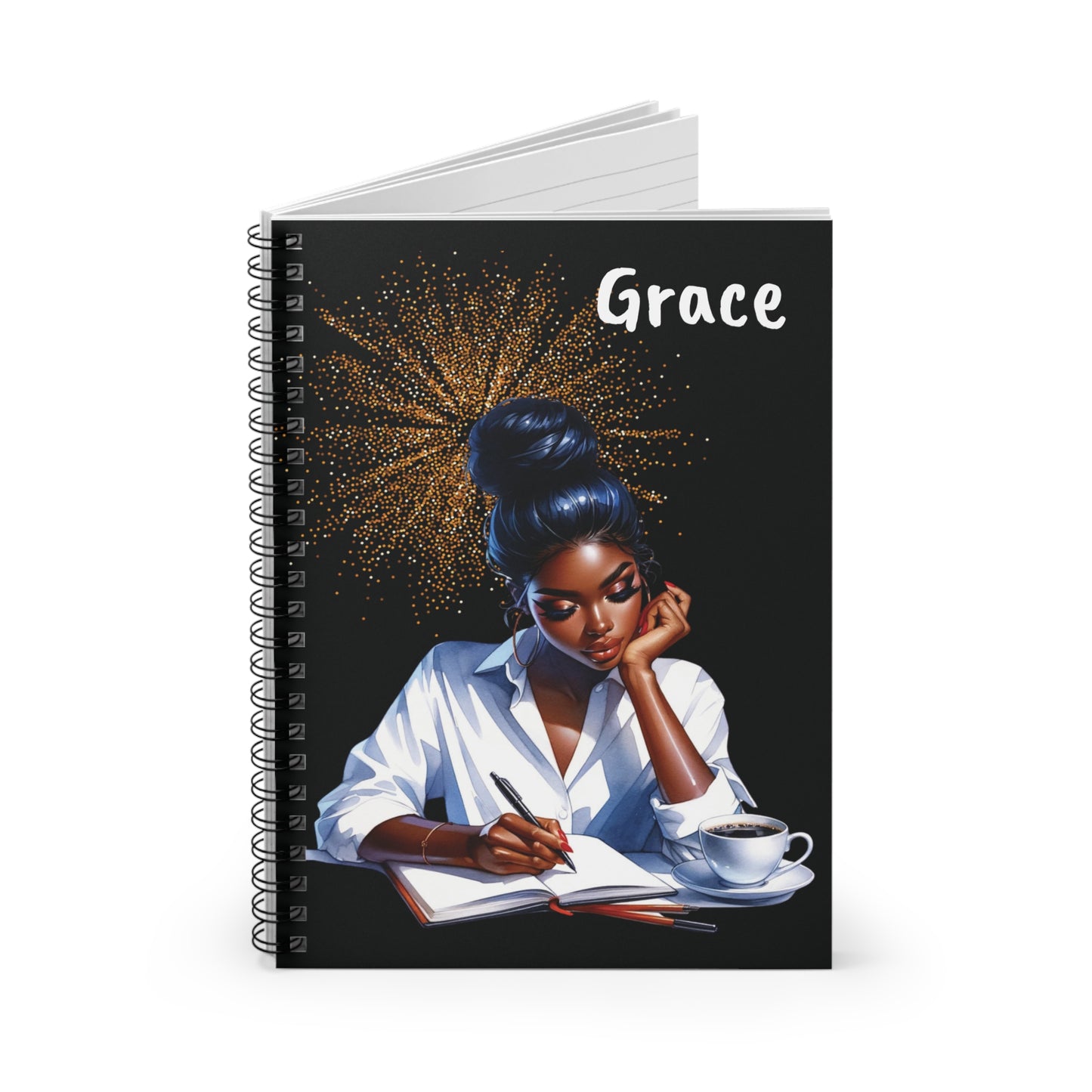 She is Becoming - Black Woman Spiral Notebook