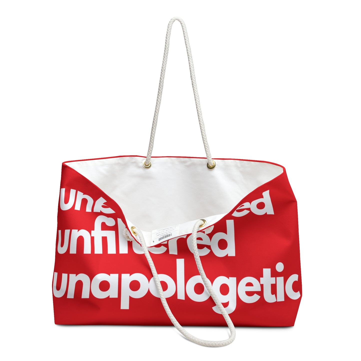 Unbothered Unfiltered Unapologetic Weekender Bag | Bold Statement Travel Tote