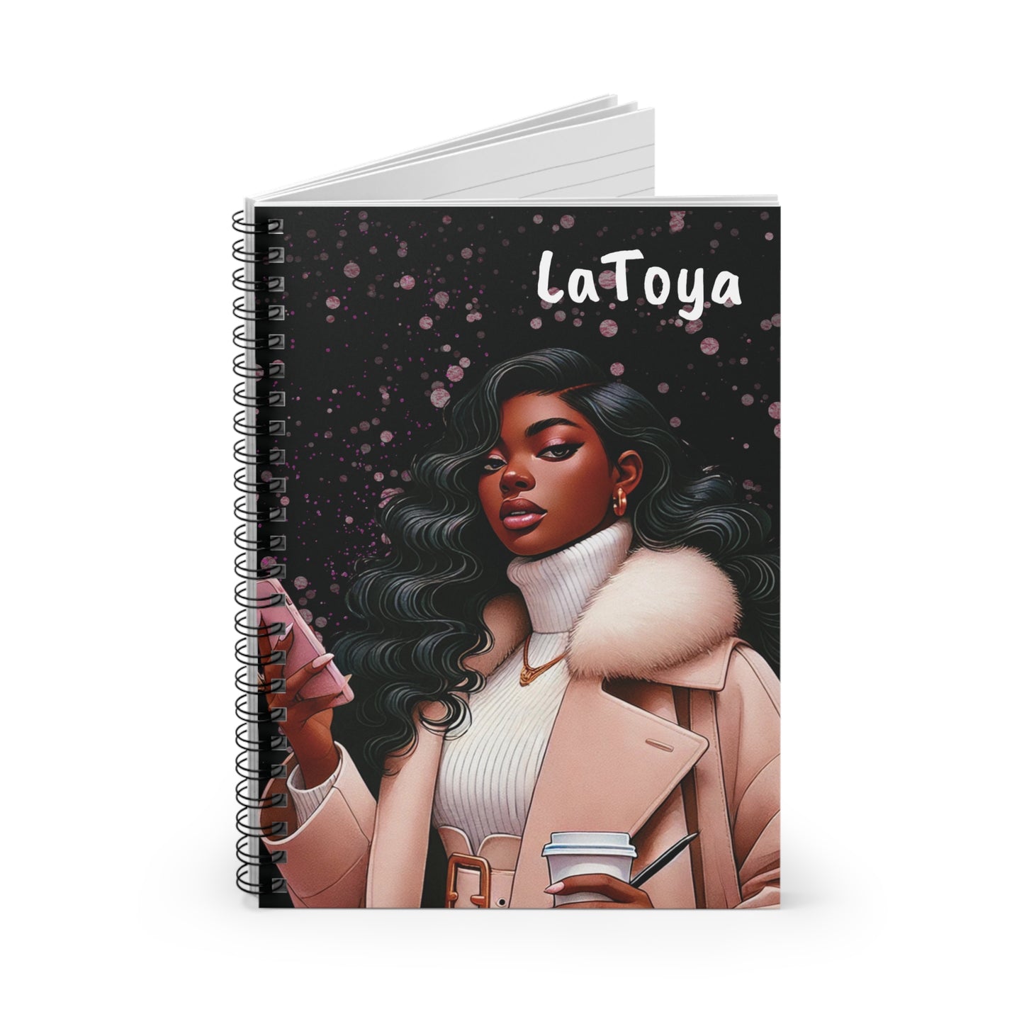 Unbothered - Black Woman Spiral Notebook