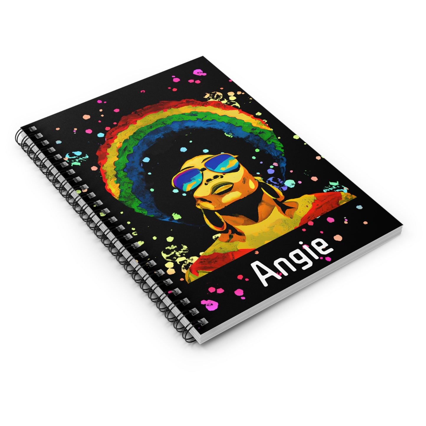 Black Queen Pride Journal – Personalized Rainbow Spiral Notebook