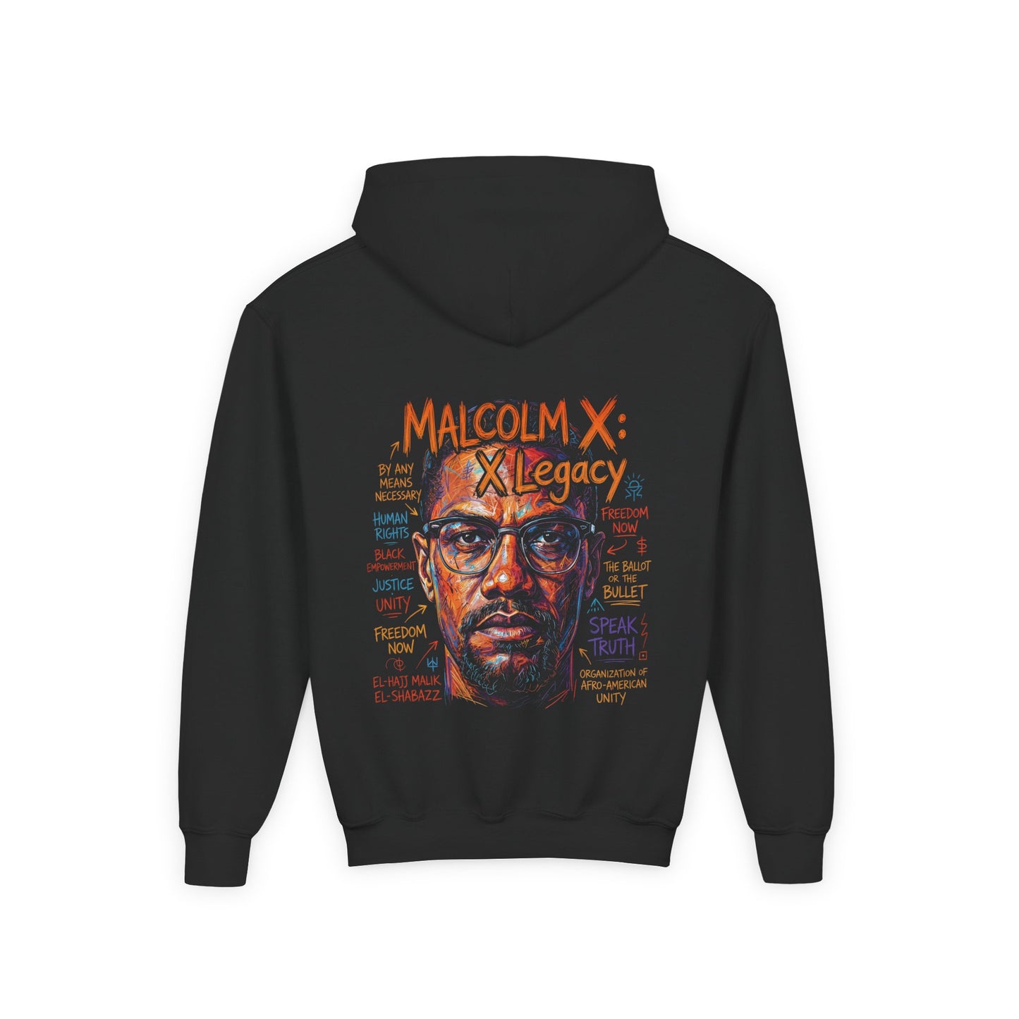 Youth Malcolm X Legacy Hoodie Sweatshirt