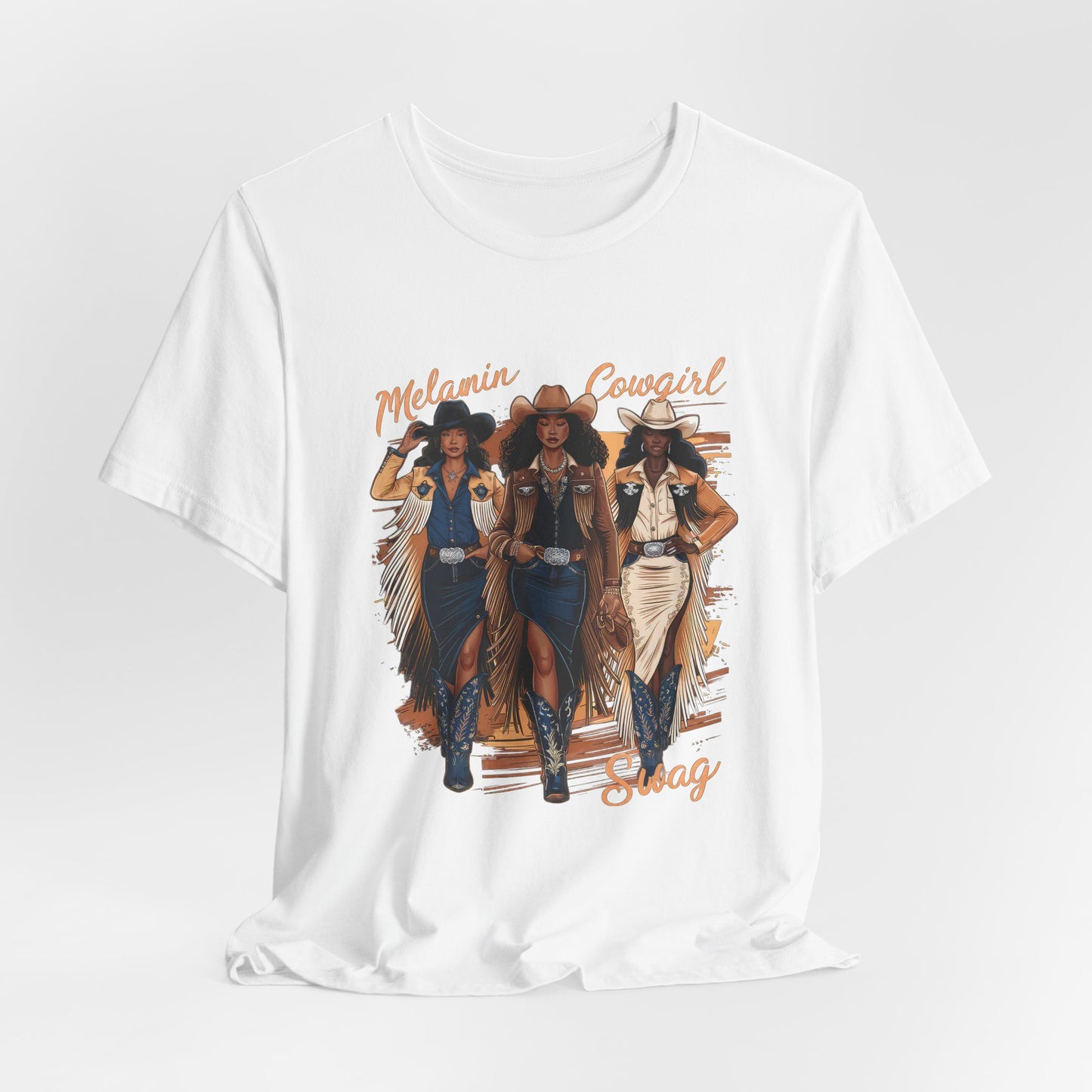 Melanin Cowgirl Swag T-Shirt | Black Girl Western Pride Tee