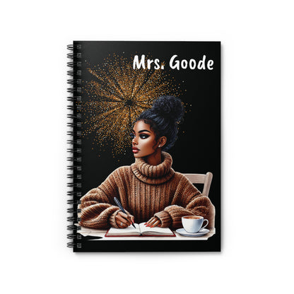 Soft Life Reflections - Black Woman Spiral Notebook