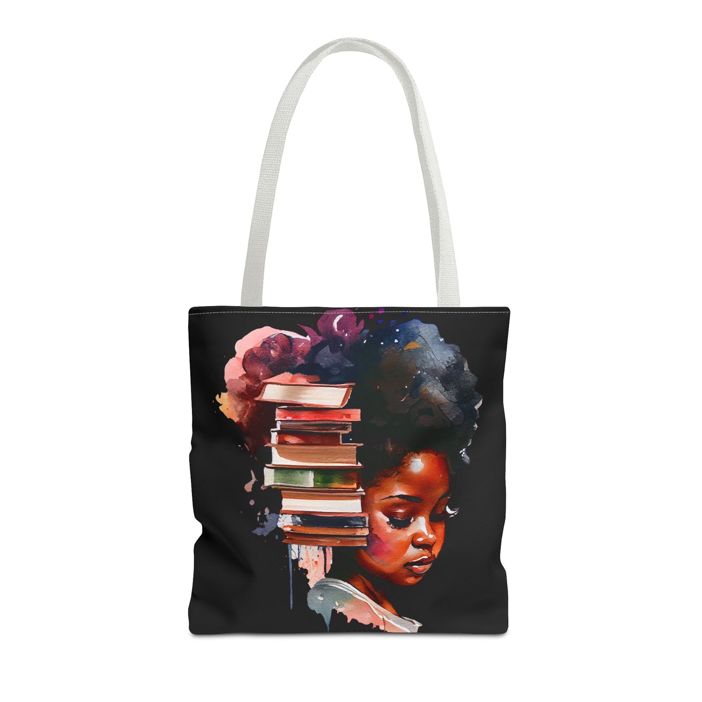 Black Girl Reading Statement Tote Bag  (3 Sizes)