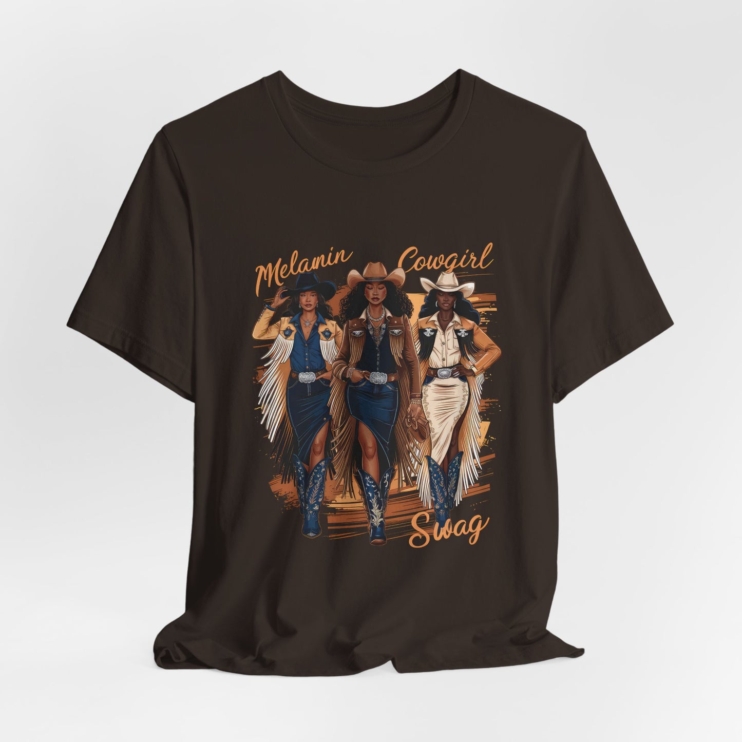 Melanin Cowgirl Swag T-Shirt | Black Girl Western Pride Tee