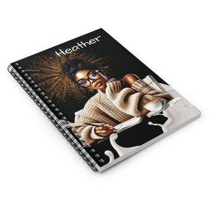 Melanin & Mindset - Personalized Black Girl Spiral Notebook