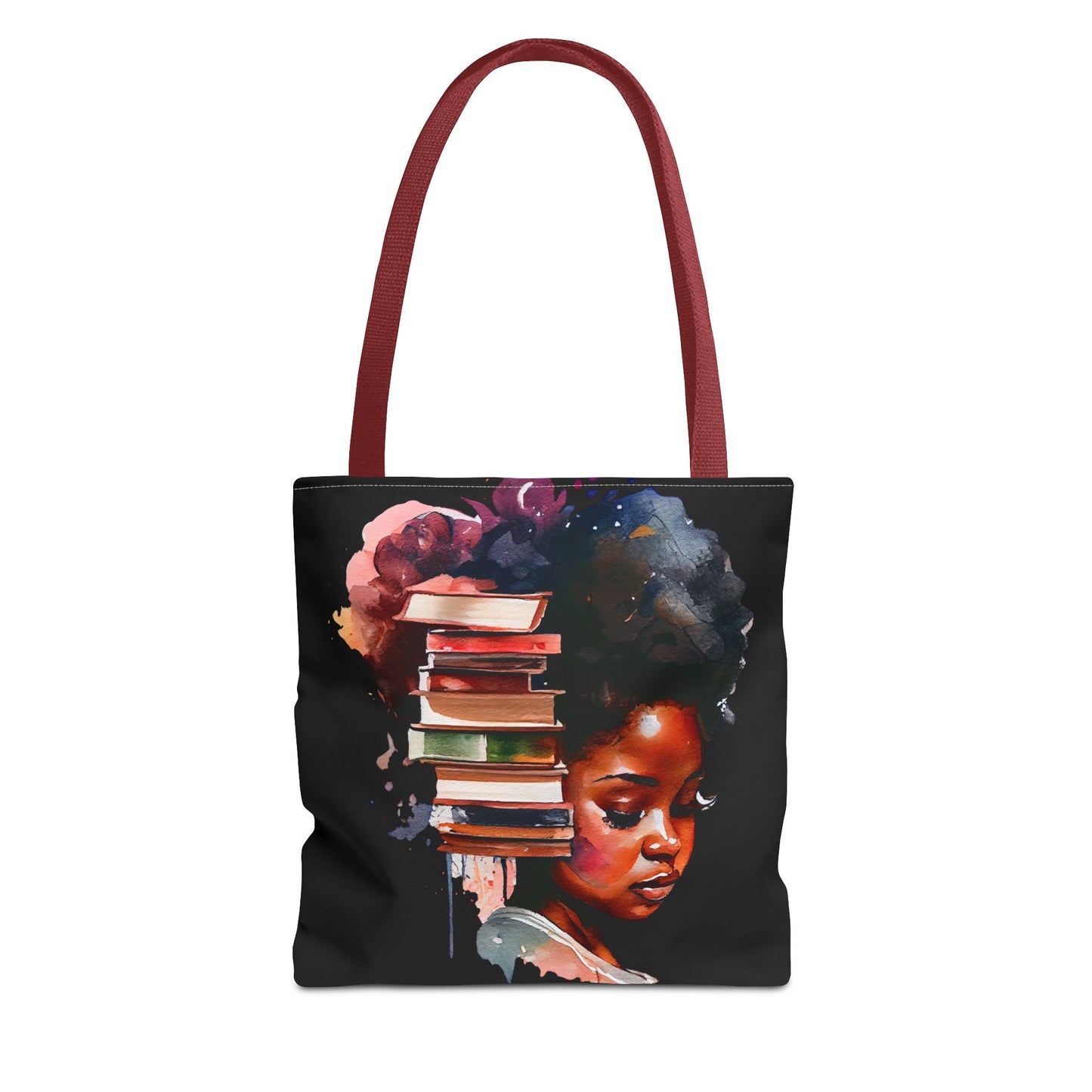 Black Girl Reading Statement Tote Bag  (3 Sizes)