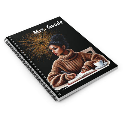 Soft Life Reflections - Black Woman Spiral Notebook