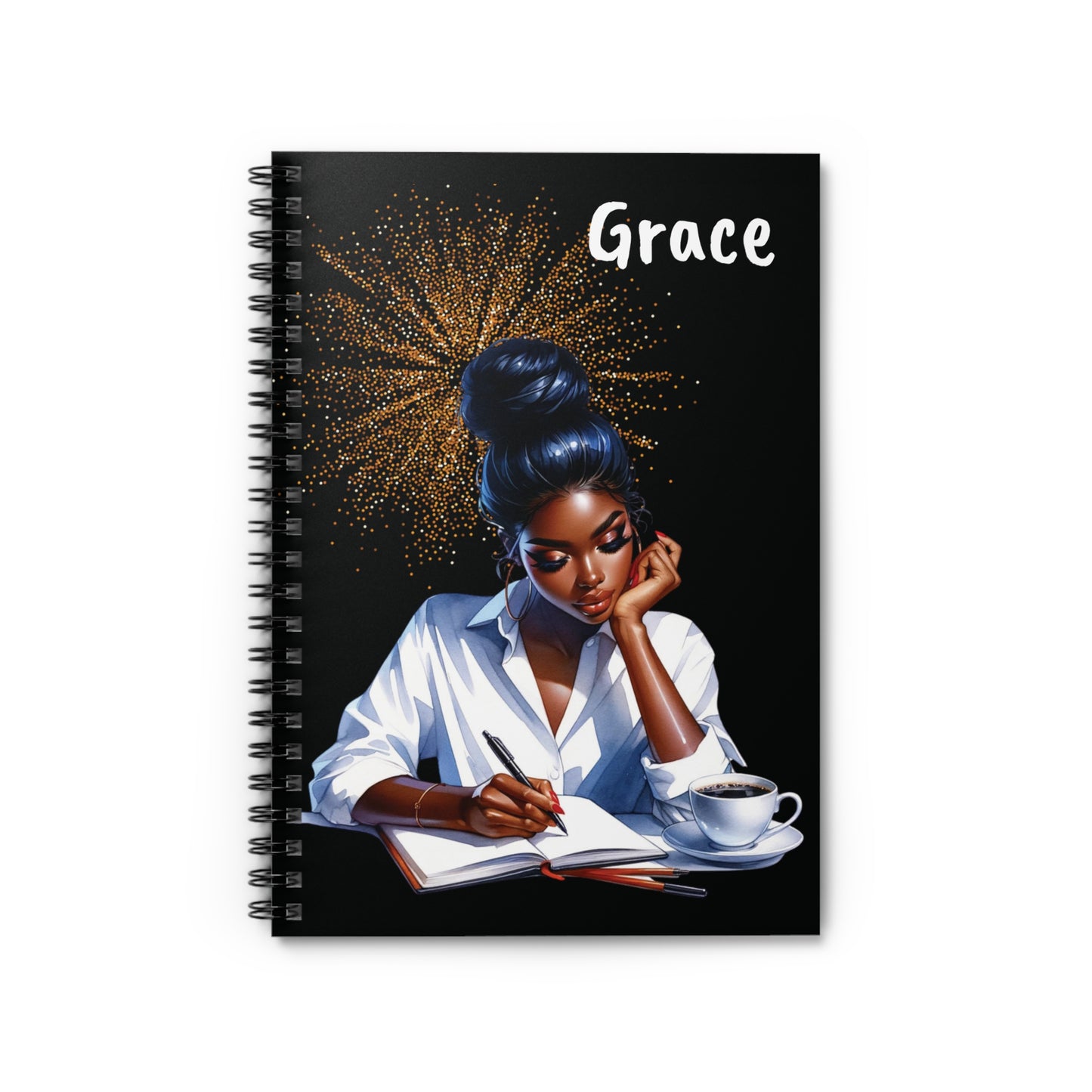 She is Becoming - Black Woman Spiral Notebook